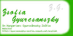 zsofia gyurcsanszky business card