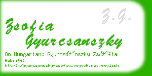 zsofia gyurcsanszky business card